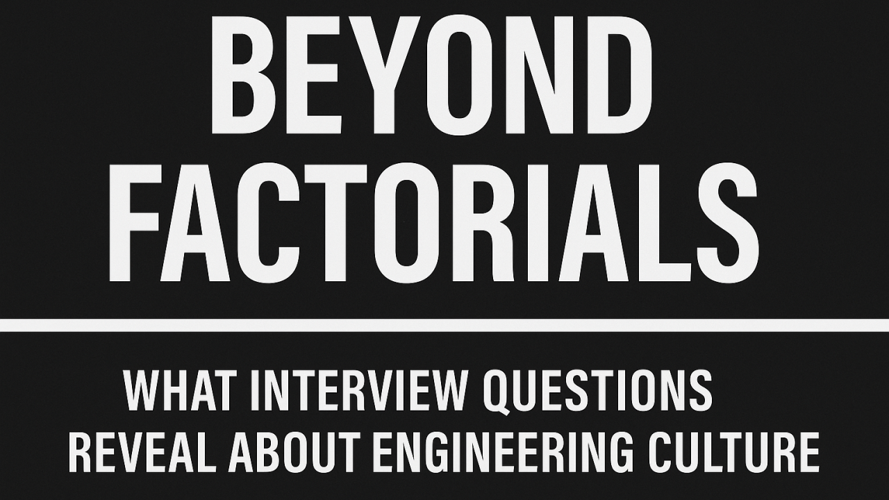 Beyond Factorials: What Interview Questions Reveal About Engineering Culture