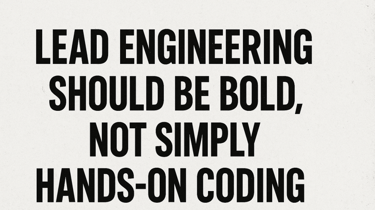 Lead Engineer Role Tech Culture