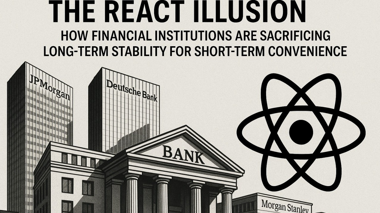 The React Illusion: Balancing Short-Term Delivery with Long-Term Stability in Financial Systems